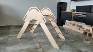 Montessori Drevený rebrík V6 prírodný 300 × 850 × 150 mm